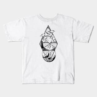 Bali Volcano and Beach Kids T-Shirt